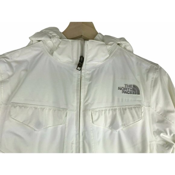 The North Face White Long Trench Coat Rain Jacket XS, Long, Detachable Hood - Picture 11 of 15